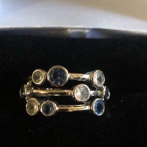 Sterling multi stone ring